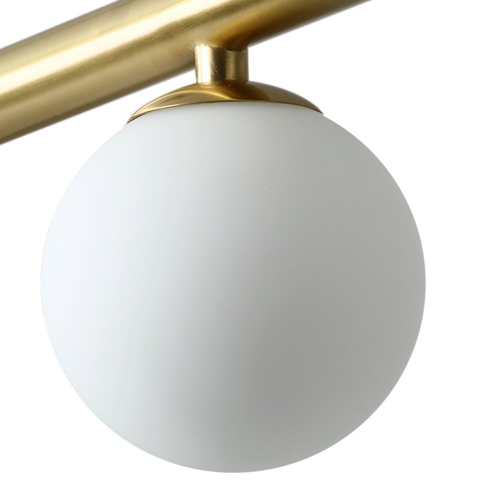 Modern Linear Opal Globes Suspension Chandelier - LightfixturesUAE