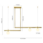 Modern Linear Opal Globes Suspension Chandelier - LightfixturesUAE