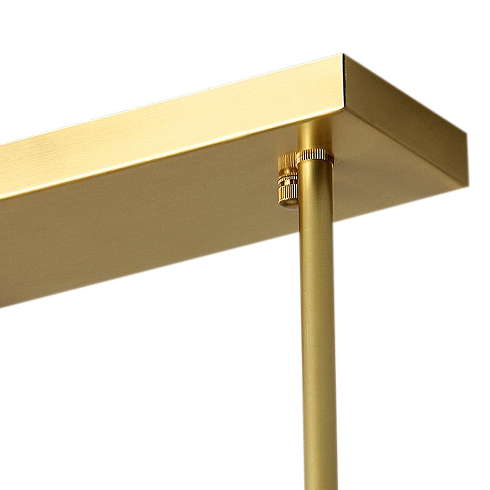 Modern Linear Opal Globes Suspension Chandelier - LightfixturesUAE