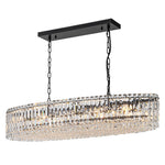 Modern Luxury 10 - Light Oval Crystal Linear Chandelier - LightfixturesUAE