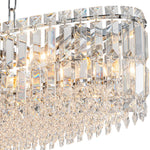 Modern Luxury 10 - Light Oval Crystal Linear Chandelier - LightfixturesUAE