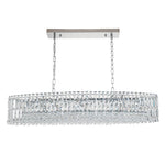 Modern Luxury 10 - Light Oval Crystal Linear Chandelier - LightfixturesUAE
