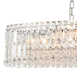 Modern Luxury 10 - Light Oval Crystal Linear Chandelier - LightfixturesUAE