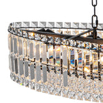 Modern Luxury 10 - Light Oval Crystal Linear Chandelier - LightfixturesUAE