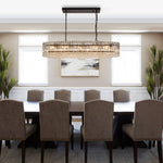 Modern Luxury 10 - Light Oval Crystal Linear Chandelier - LightfixturesUAE