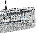 Modern Luxury 10 - Light Oval Crystal Linear Chandelier - LightfixturesUAE