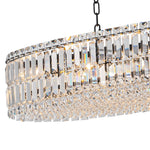 Modern Luxury 10 - Light Oval Crystal Linear Chandelier - LightfixturesUAE