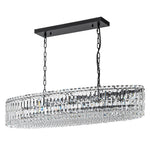 Modern Luxury 10 - Light Oval Crystal Linear Chandelier - LightfixturesUAE