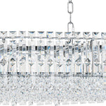Modern Luxury 10 - Light Oval Crystal Linear Chandelier - LightfixturesUAE