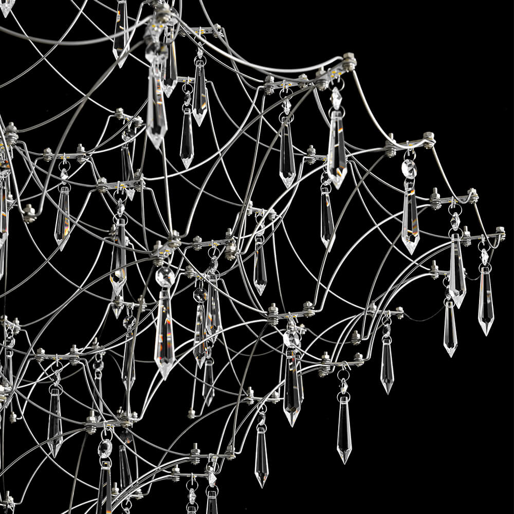 Modern Luxury Starry Geometric LED Crystal Chandelier - LightfixturesUAE