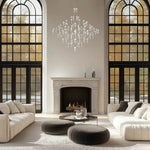 Modern Luxury Starry Geometric LED Crystal Chandelier - LightfixturesUAE