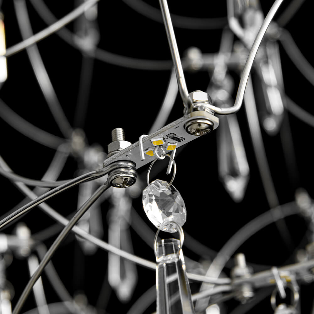 Modern Luxury Starry Geometric LED Crystal Chandelier - LightfixturesUAE