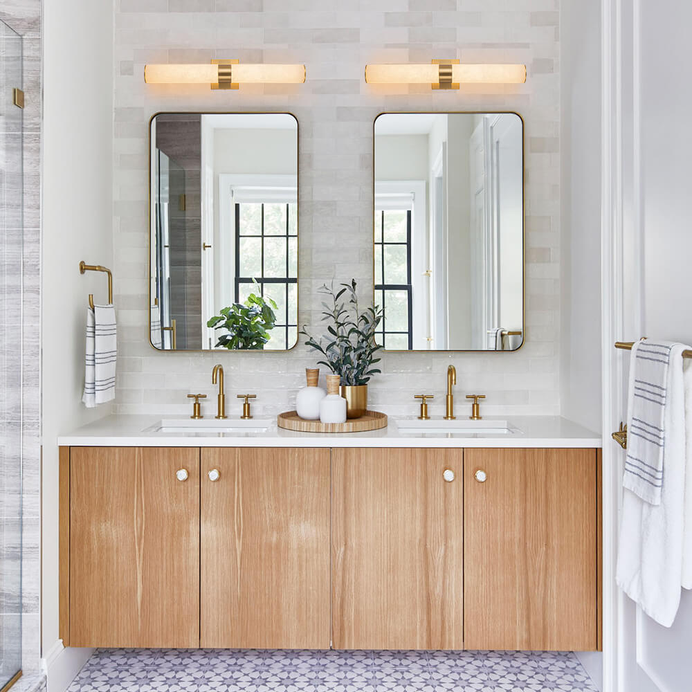 Modern Marble LED Bathroom Vanity Wall Light - LightfixturesUAE