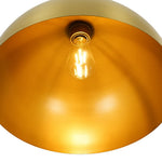Modern Mid - century 1 - light Single Brass Metal Dome Pendant - LightfixturesUAE