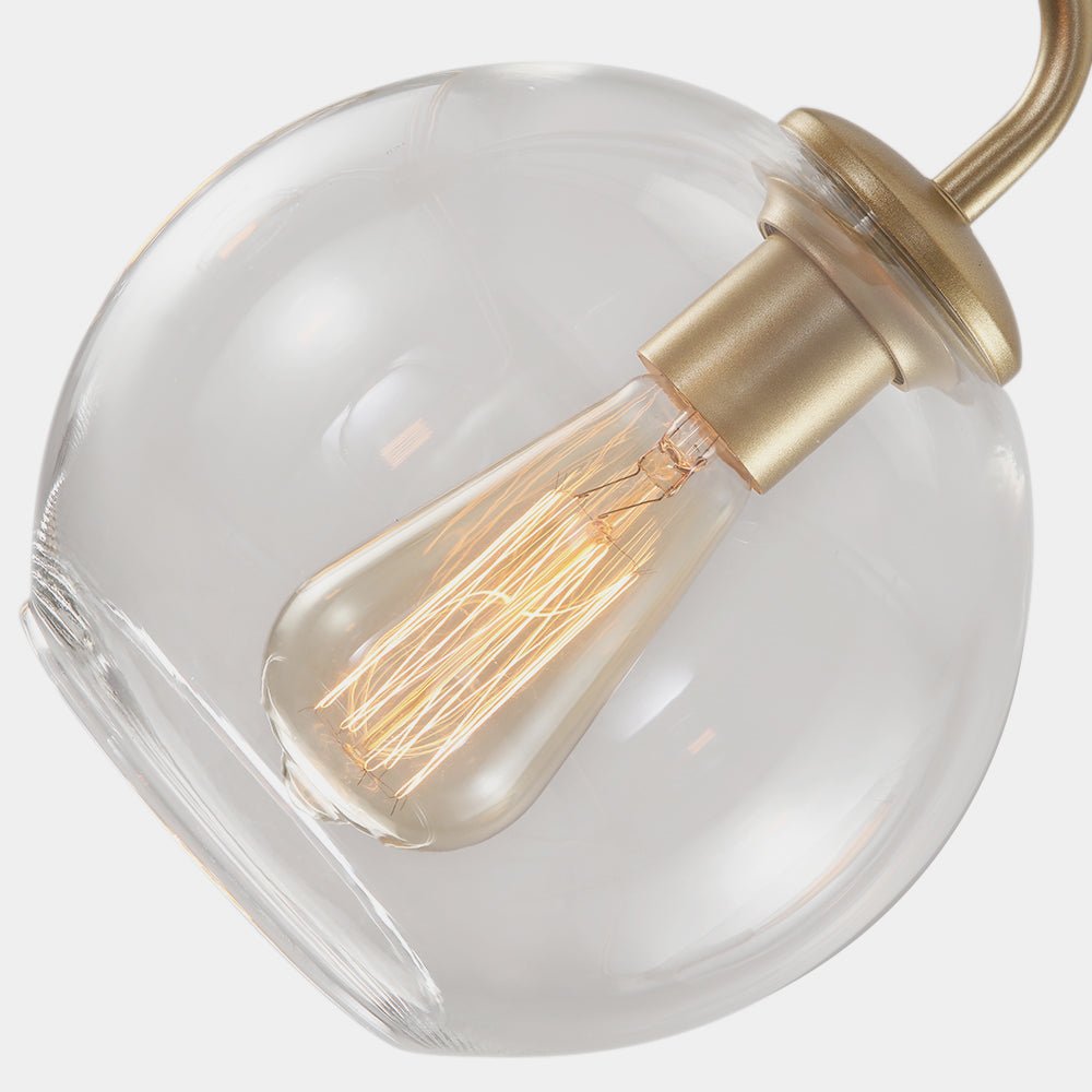 Modern Mid - Century 5 - Lights Sputnik Glass Globe Chandelier - LightfixturesUAE