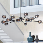 Modern Mid - Century Branching Arm Glass Globe Chandelier - LightfixturesUAE
