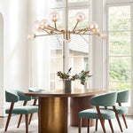 Modern Mid - Century Branching Arm Glass Globe Chandelier - LightfixturesUAE