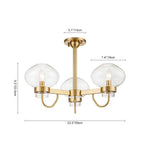 Modern Mid - century Sputnik Glass Bubble Semi Flush Mount - LightfixturesUAE