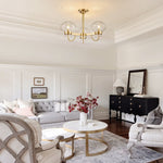 Modern Mid - century Sputnik Glass Bubble Semi Flush Mount - LightfixturesUAE