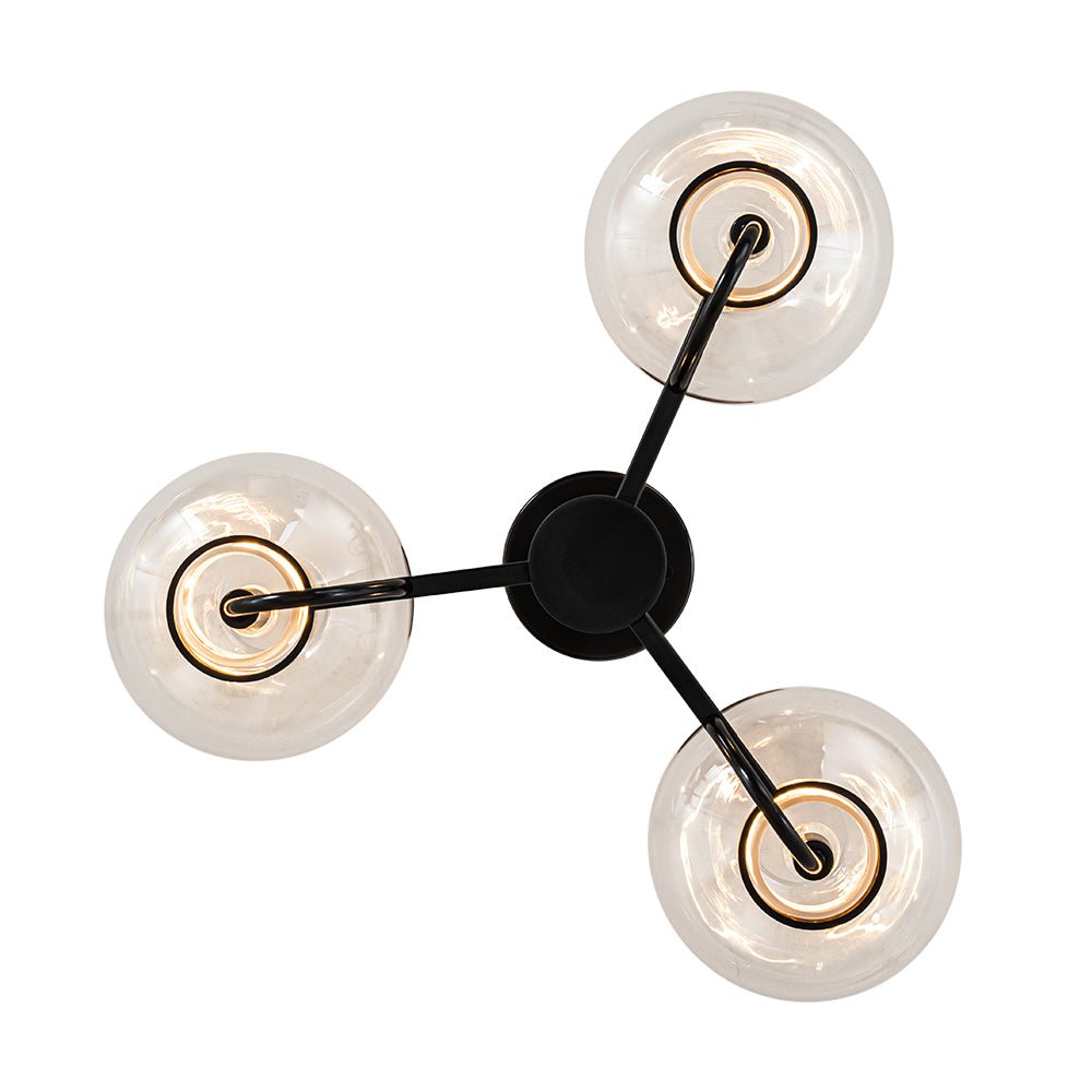 Modern Mid - century Sputnik Glass Bubble Semi Flush Mount - LightfixturesUAE