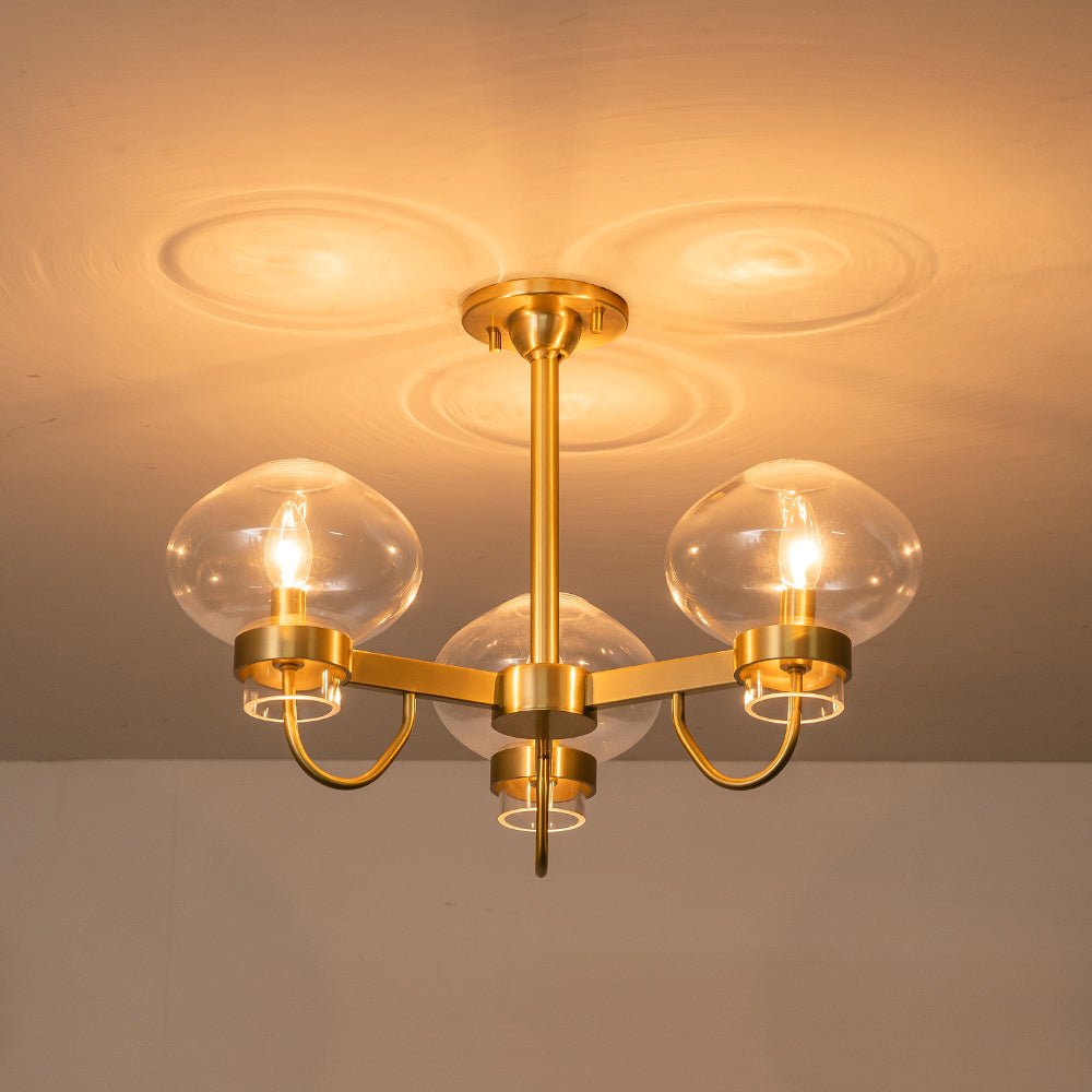 Modern Mid - century Sputnik Glass Bubble Semi Flush Mount - LightfixturesUAE