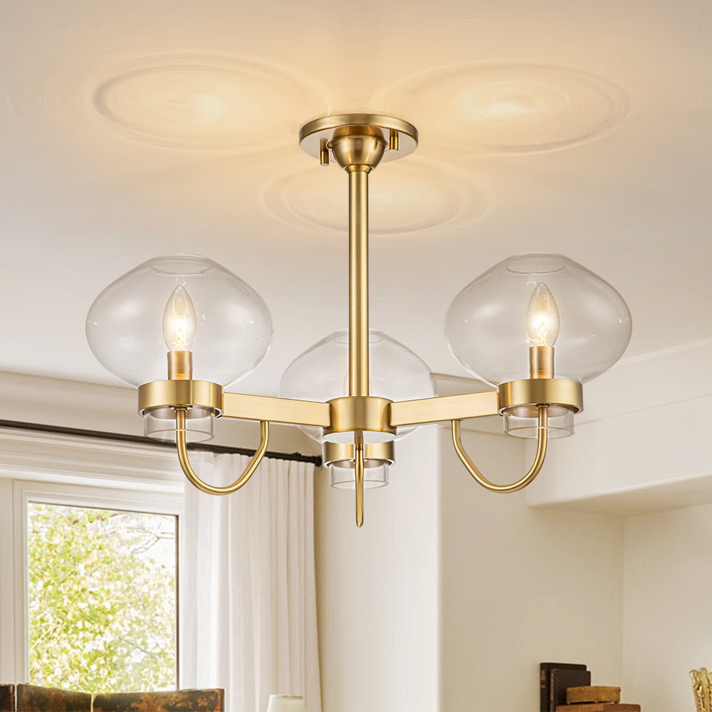 Modern Mid - century Sputnik Glass Bubble Semi Flush Mount - LightfixturesUAE