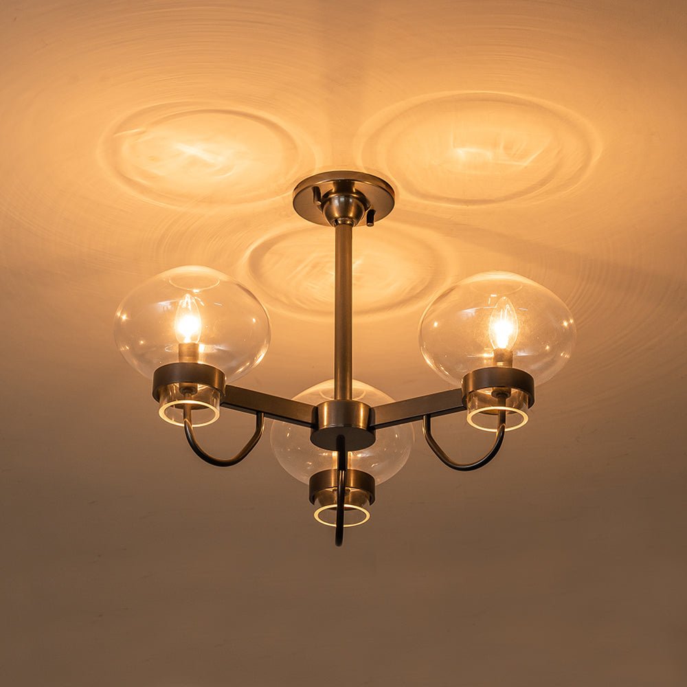 Modern Mid - century Sputnik Glass Bubble Semi Flush Mount - LightfixturesUAE