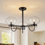 Modern Mid - century Sputnik Glass Bubble Semi Flush Mount - LightfixturesUAE