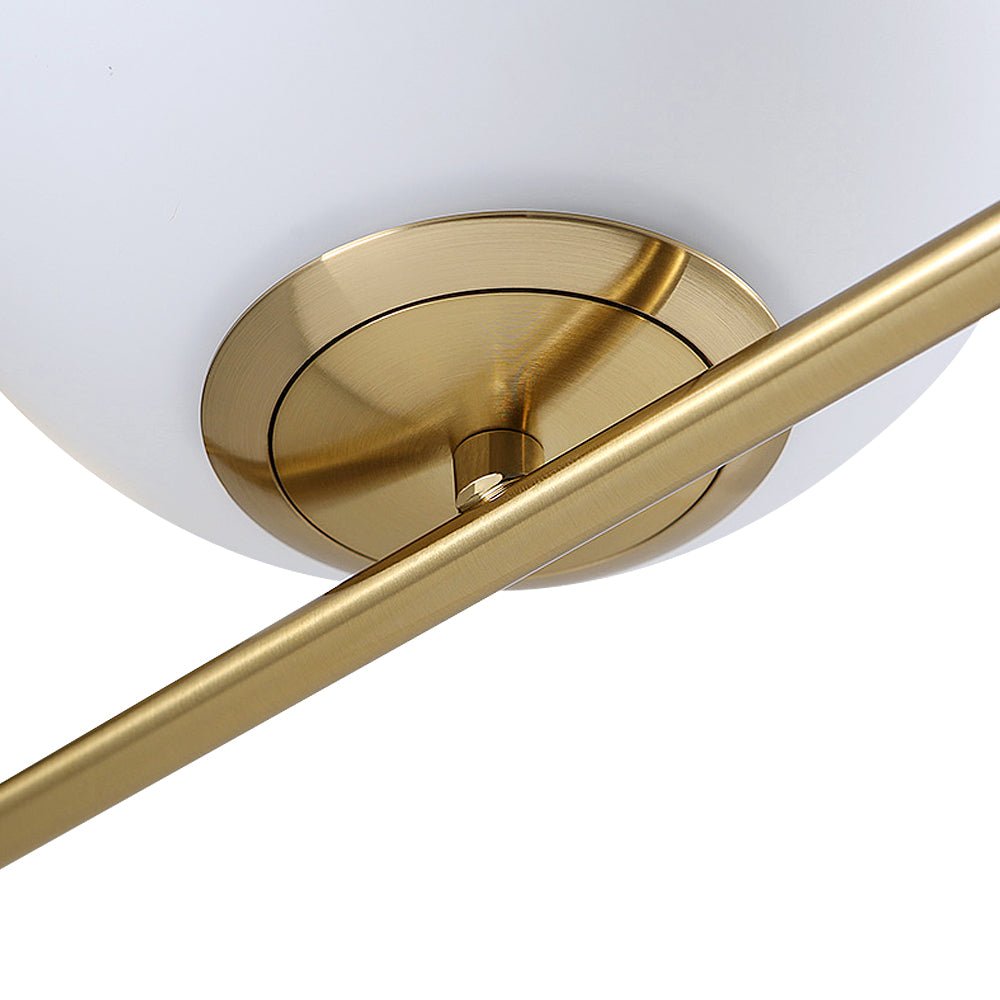 Modern Milky Glass Opal Globe Wall Sconce - LightfixturesUAE