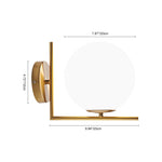 Modern Milky Glass Opal Globe Wall Sconce - LightfixturesUAE