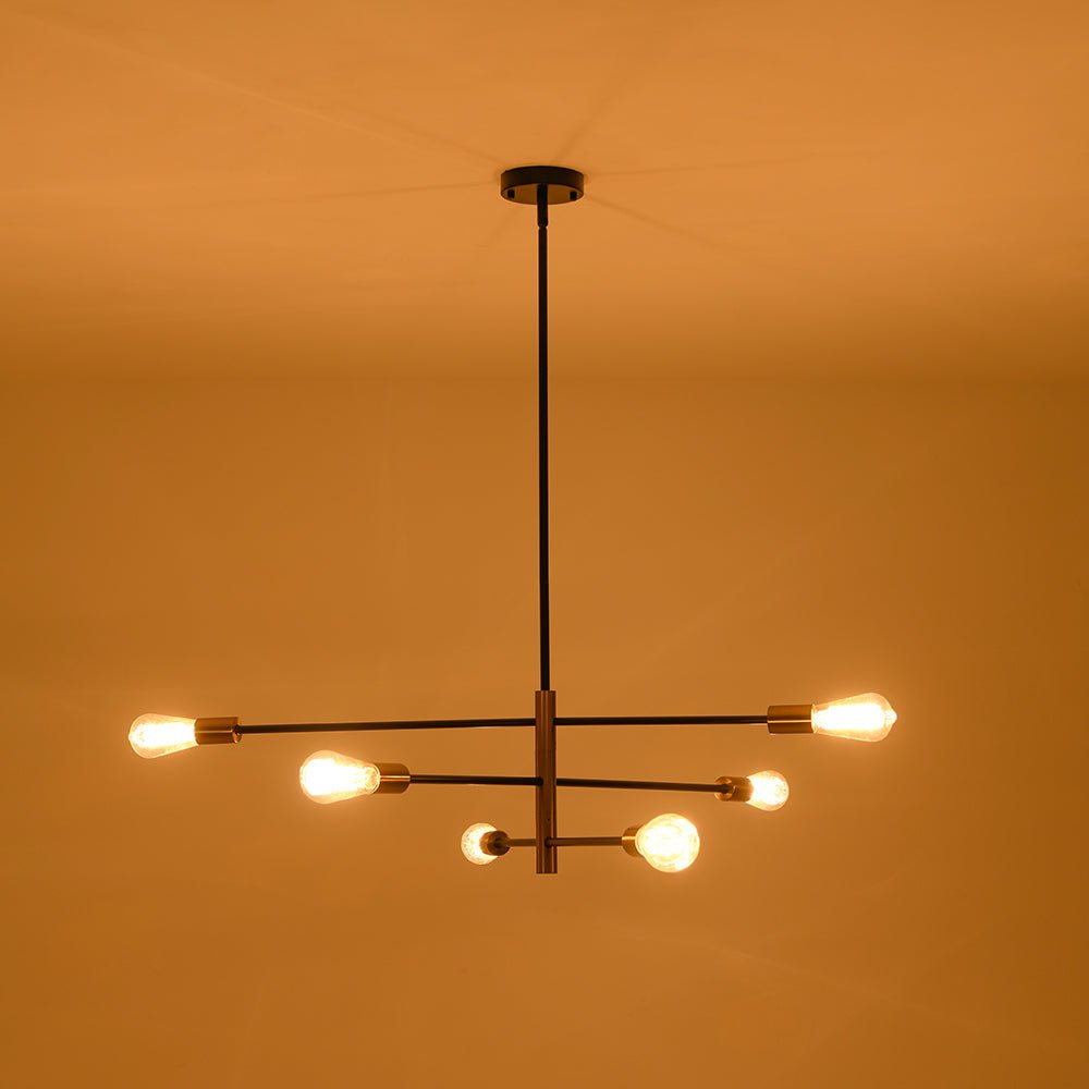 Modern Minimalism 6 - Light 3 - Tiered Sputnik Metal Chandelier - LightfixturesUAE