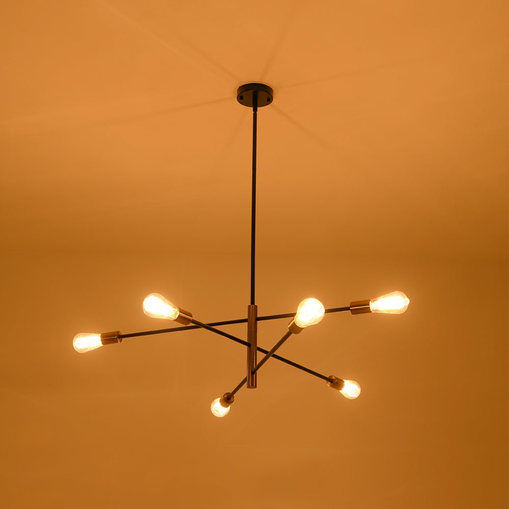 Modern Minimalism 6 - Light 3 - Tiered Sputnik Metal Chandelier - LightfixturesUAE