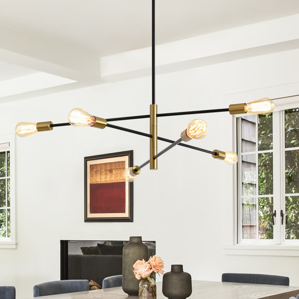 Modern Minimalism 6 - Light 3 - Tiered Sputnik Metal Chandelier - LightfixturesUAE