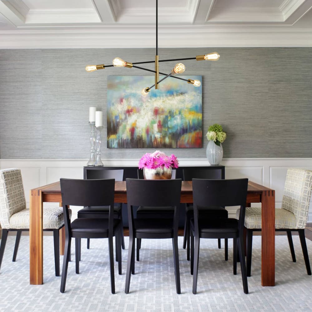 Modern Minimalism 6 - Light 3 - Tiered Sputnik Metal Chandelier - LightfixturesUAE