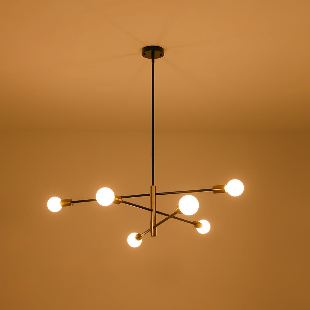 Modern Minimalism 6 - Light 3 - Tiered Sputnik Metal Chandelier - LightfixturesUAE