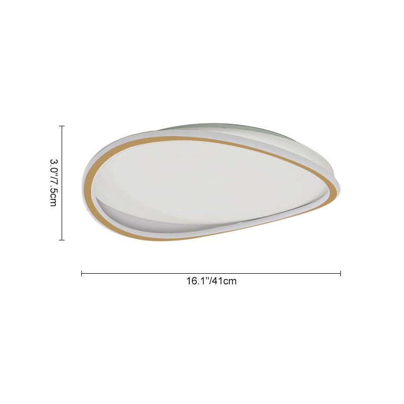 Modern Minimalism Irregular Round LED Metal Flush Mount Ceiling Light - LightfixturesUAE