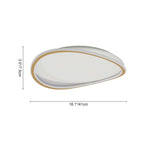 Modern Minimalism Irregular Round LED Metal Flush Mount Ceiling Light - LightfixturesUAE