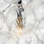 Modern Minimalist Cluster Grape Ribbed Glass Chandelier - LightfixturesUAE