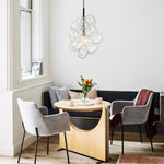 Modern Minimalist Cluster Grape Ribbed Glass Chandelier - LightfixturesUAE
