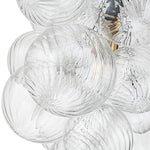 Modern Minimalist Cluster Grape Ribbed Glass Chandelier - LightfixturesUAE