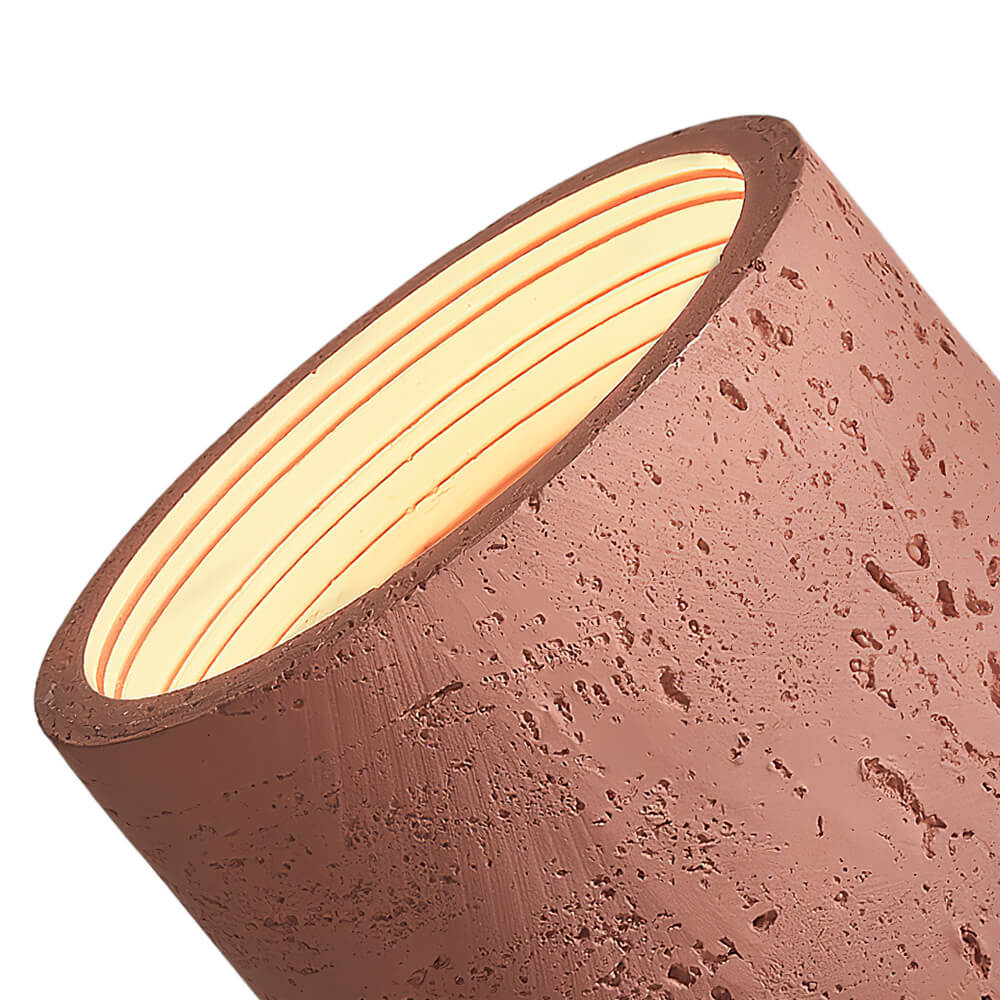 Modern Minimalist Cylindrical Stone LED Flush Mount Ceiling Light - LightfixturesUAE