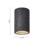 Modern Minimalist Cylindrical Stone LED Flush Mount Ceiling Light - LightfixturesUAE