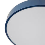 Modern Minimalist Round Drum LED Semi Flush Mount Ceiling Light - LightfixturesUAE