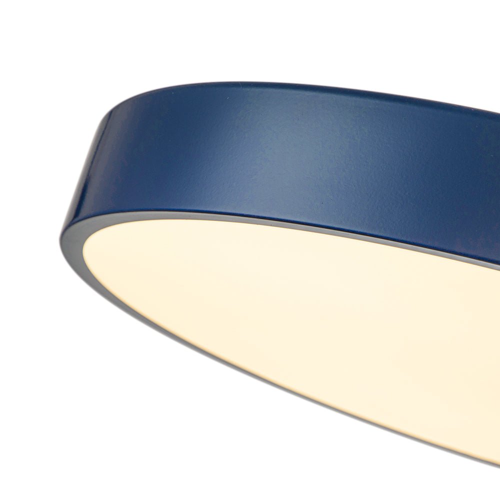 Modern Minimalist Round Drum LED Semi Flush Mount Ceiling Light - LightfixturesUAE