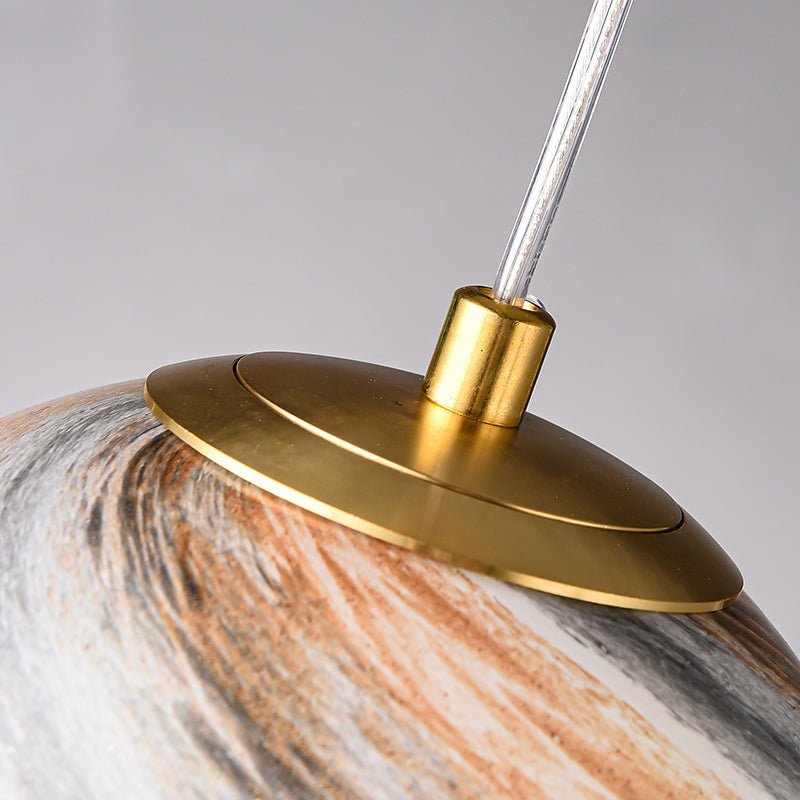 Modern Natural Mood Ball Glass Globe Ceiling Pendant Light - LightfixturesUAE