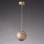 Modern Natural Mood Ball Glass Globe Ceiling Pendant Light - LightfixturesUAE