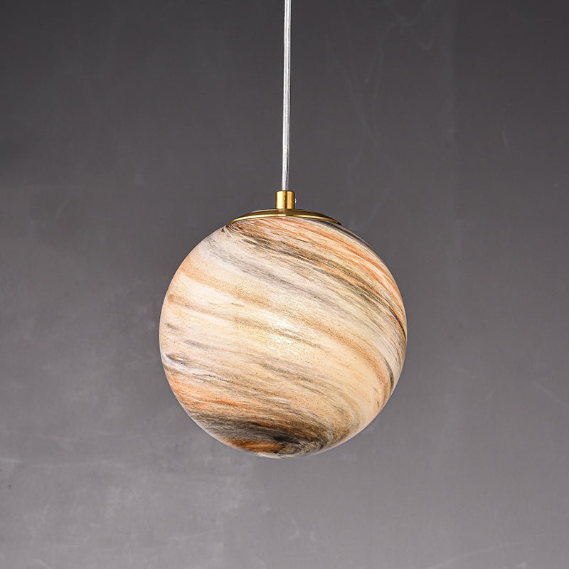Modern Natural Mood Ball Glass Globe Ceiling Pendant Light - LightfixturesUAE