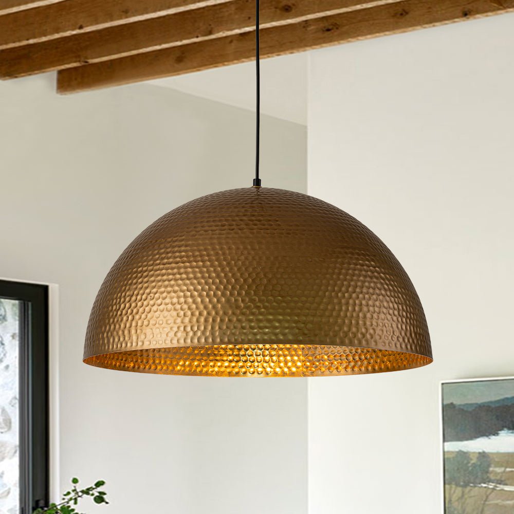 Modern One Light Dome Pendant Lighting - LightfixturesUAE