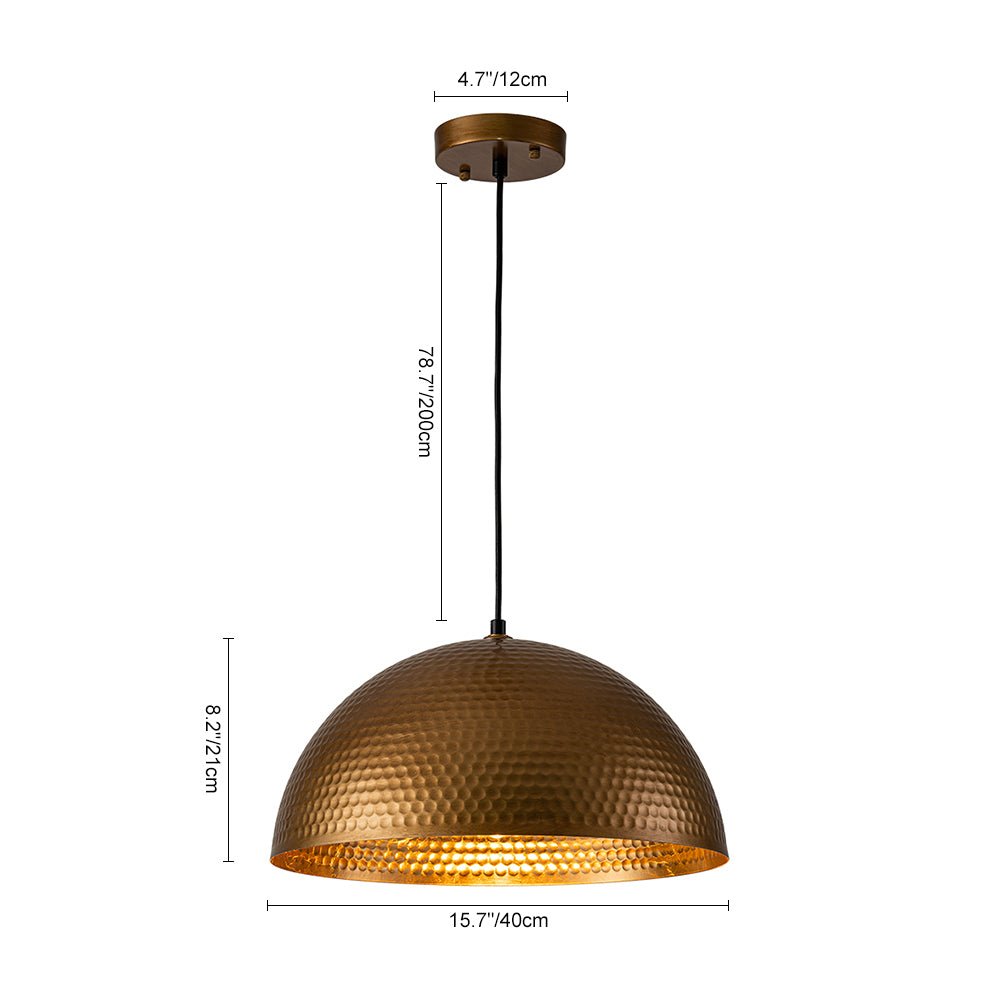 Modern One Light Dome Pendant Lighting - LightfixturesUAE