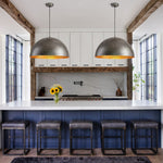 Modern One Light Dome Pendant Lighting - LightfixturesUAE